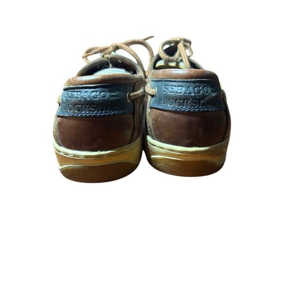 Sebago Boat Shoes Clovehitch II Dockside Waxed Deck Loafers brown Men's 9 - Picture 5 of 8